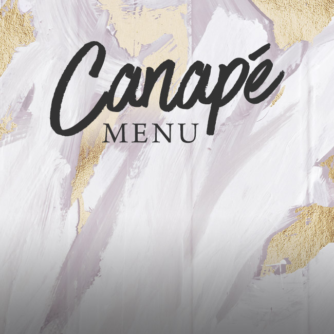 Canapé menu at The Swan